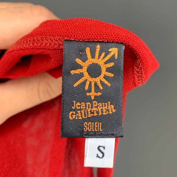 🎸 Jean-Paul Gaulthier Red Mesh Camisole 🎸 - Picture 2 of 4